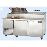 Leader ESPT72-M - Three Door 72" Pizza Prep Table - NSF Certified - Marble Top