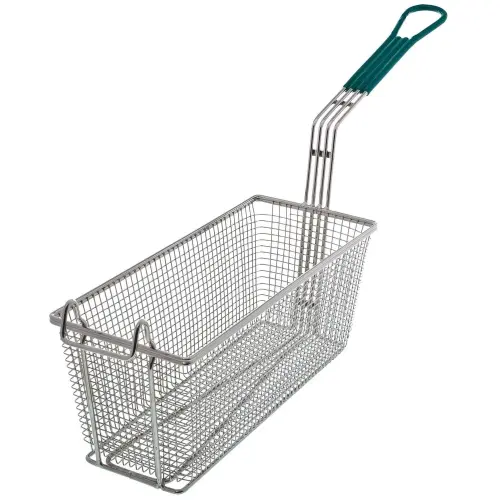 Update International FB-135PH - 5.75" x 5.75" x 25.38" - Nickel Plated - Rectangular - Wire Fry Basket