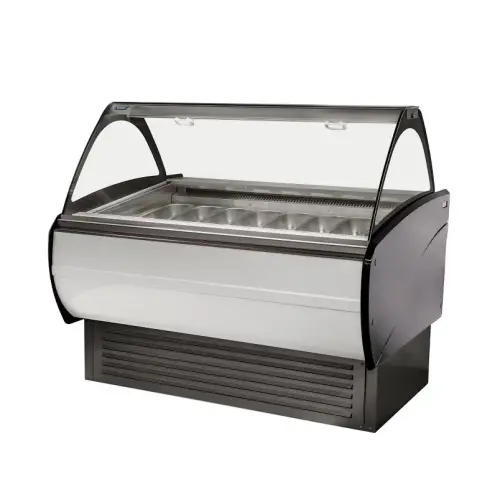 Universal 12 Pan Gelato Display Case Merchandiser Dipping Cabinet 