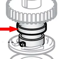 Hobart - HM2-126 - Bronze Clutch Gear Bearing Parts for Hobart Mixers - A120/A200