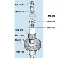 Hobart - HM2-615 - Worm Wheel Shaft Service Kit Parts for Hobart Mixers - A120/A200