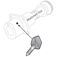 Hobart - HM2-971 - Thumb Screw Assembly - 1" Shaft - Parts for Hobart Mixers - A120/A200/D300/H600