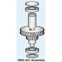 Hobart - HM3-331 - Worm Gear Shaft and Bearing Assembly (60HZ), includes HM3-174 (2), HM3-653, HM3-526, HM3-130,HM3-049, HM3-034, and HM3-166/Transmission Unit Model D300/Parts for Hobart Mixer