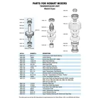 Hobart - HM3-026 - Pusher Bearing Transmission Unit for Model D300/Parts for Hobart Mixers