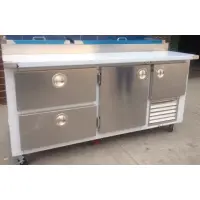 Universal Coolers MPP-6C - 72" Pizza Prep Table - Marble Top - 1.5 Doors - 2 Drawers 