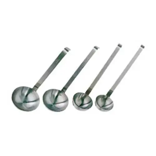 Update International L-10SH - 1.58" x 1.58" x 13.25" - 2-Piece Short Handle - Stainless Steel - Ladle