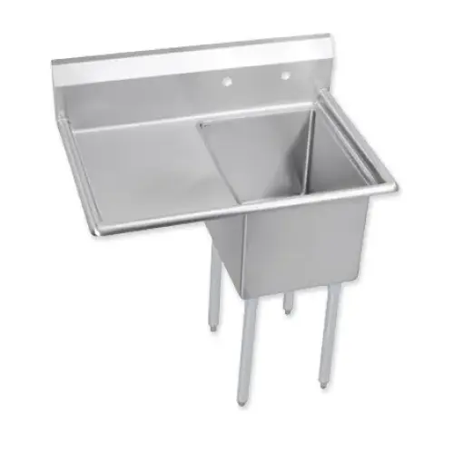 Universal DD1620-1L - 35" Deep Draw One Compartment Sink W/ Left Drainboard