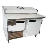 Leader PT48-M - 48" Pizza Prep Table - Marble Top