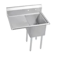 Universal DD1818-1L - 45" Deep Draw One Compartment Sink W/ Left Drainboard