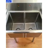 Universal LJ1216-2 - 29" Two Compartment Sink - NSF Certified