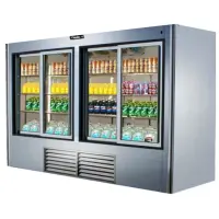 Leader LS120 - Four Door 120" Sliding Glass Door Reach In Refrigerator