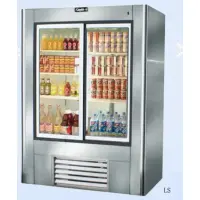 Leader LS72 - Two Door 72" Sliding Glass Door Reach In Refrigerator