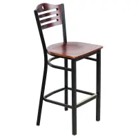 Universal 164BBSTROMAH - Mahogany Finish Bar Height Bistro Chair - Eagle Back