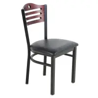 Universal 164CBSTUPMAH - Mahogany Finish Bistro Dining Chair with 1 1/2" Padded Seat