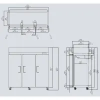 Atosa MBF8006 - 78" Reach In Refrigerator - 3 Doors - Top Mount