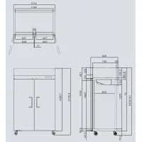 Atosa MBF8002 - 52" Reach In Freezer - 2 Doors - Top Mount