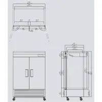 Atosa MBF8503 - 54" Reach In Freezer - 2 Doors