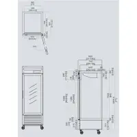 Atosa MCF8705 - 27" Glass Door Refrigerator - 1 Door