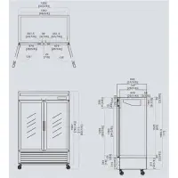 Atosa MCF8709 - 54" Glass Door Refrigerator - 2 Sliding Doors