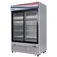 Atosa MCF8709 - 54" Glass Door Refrigerator - 2 Sliding Doors