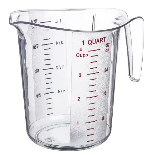 Update International MEA-100PC - 6" x 4.63" x 6.38" - Plastic - Measuring Cup