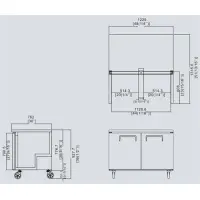 Atosa MGF8402 - 48" Undercounter Refrigerator - 2 Doors