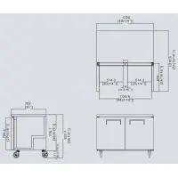 Atosa MGF8406 - 48" Undercounter Freezer - 2 Doors