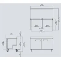 Atosa MGF8410 - 60" Worktop Refrigerator - 2 Doors