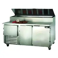 Leader ESPT60-M - Three Door 60" Pizza Prep Table NSF Certified Marble Top