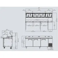 Atosa MPF8203 - 93" Pizza Prep Table - 3 Doors