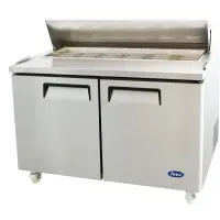 Atosa MSF8303 - 60" Refrigerated Salad / Sandwich Prep Table - 2 Doors