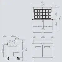 Atosa MSF8306 - 48" Mega Top Refrigerated Salad / Sandwich Prep Table - 2 Doors