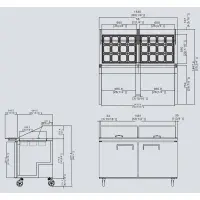 Atosa MSF8307 - 60" Mega Top Refrigerated Salad / Sandwich Prep Table - 2 Doors