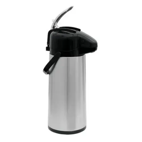 Update International NVAL-22BK - 6.13" x 16.13" x 6.13" - Stainless Steel Val-U-Air Glass Lined Regular Coffee Air Pot  