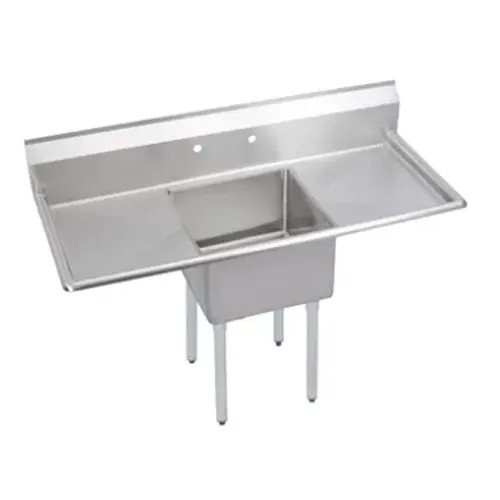 Universal LJ1818-1RL - 54" One Compartment Sink W/ Two Drainboards