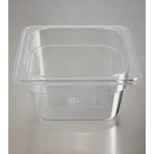 Universal 1/6 Size Clear Polycarbonate Food Pan, 4" Deep