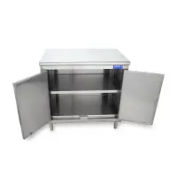 Universal ST-324-36-S - 24" X 36" Stainless Steel Storage Dish Cabinet - Swinging Doors