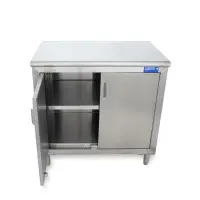 Universal ST-324-36-S - 24" X 36" Stainless Steel Storage Dish Cabinet - Swinging Doors