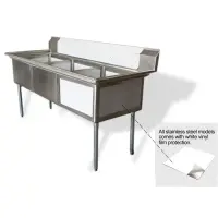 Universal LJ2424-3 - 77" Three Compartment Sink - NSF Certified