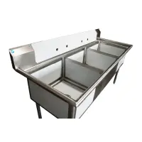 Universal LJ2424-3 - 77" Three Compartment Sink - NSF Certified