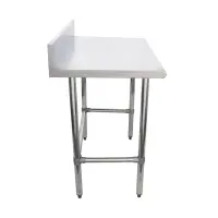 Universal B5SG2436-RCB - 36" X 24" Stainless Steel Work Table W/ Back Splash and Galvanized Cross Bar