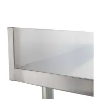 Universal B5SS2448 - 48" X 24" Stainless Steel Work Table W/ Back Splash and Stainless Steel Under Shelf