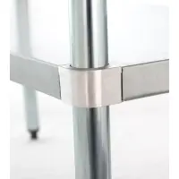 Universal Stainless Steel Work Table Undershelf for 24” x 48” Tables