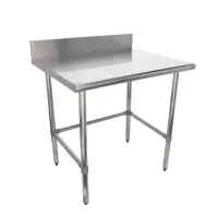 Universal B5SS3036-CB  36" X 30" Stainless Steel Prep Worktop Table w/ Stainless Steel Cross Bar & Back Splash