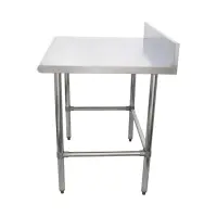 Universal B5SG3036-RCB - 36" X 30" Stainless Steel Work Table W/ Back Splash and Galvanized Cross Bar