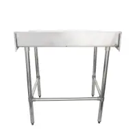 Universal B5SS3036-CB  36" X 30" Stainless Steel Prep Worktop Table w/ Stainless Steel Cross Bar & Back Splash