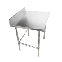 Universal B5SS3036-CB  36" X 30" Stainless Steel Prep Worktop Table w/ Stainless Steel Cross Bar & Back Splash