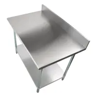 Universal B5SS3048 - 48" X 30" Stainless Steel Work Table W/ Back Splash and Stainless Steel Under Shelf