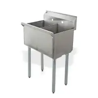 Universal BS-C2T1512 24" Two Compartment Commercial Sink