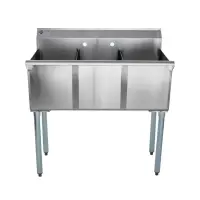 Universal BS1512-3 - Three Compartment Sink - 36"